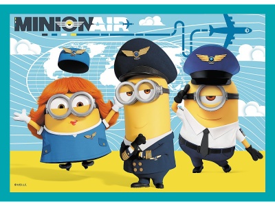 PUZZLE TREFL MINIONS 4IN1 LUMEA FERICITA A MINIONILOR - Img 3