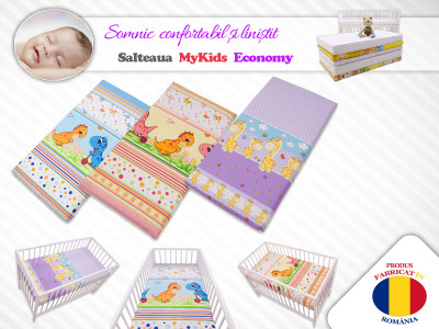 Saltea Fibra Cocos MyKids Economy I Color Diverse Modele 120x60x10 (cm) - Img 1