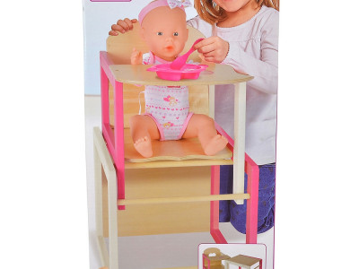 Scaun de masa transformabil pentru papusi Eichhorn Doll's Highchair with table - Img 5