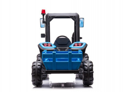 Tractor electric cu remorca si telecomanda XL, roti EVA, 24V7Ah, Albastru - Img 2