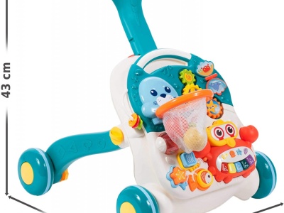 Antepremergator Malplay 2 in 1, cu jucarii detasabile, albastru - Img 3