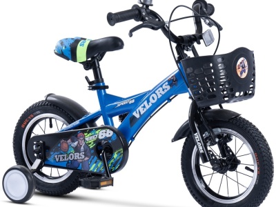 Bicicleta Copii 2-4 ani Velors V1201A 12", albastru - Img 3