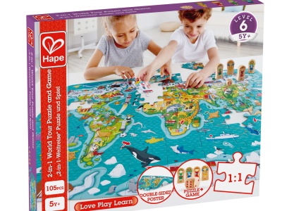 HAPE PUZZLE 2-IN-1 TURUL LUMII - Img 1