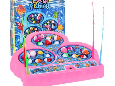 Joc distractiv de pescuit Go! Go! Fishing, roz - Img 1