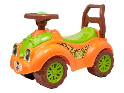 Premergator ride-on TechnoK, masinuta vesela, cu claxon, tigru, portocaliu - Img 1
