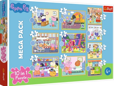 PUZZLE TREFL 10IN1 INTALNESTE-O PE PEPPA PIG - Img 1
