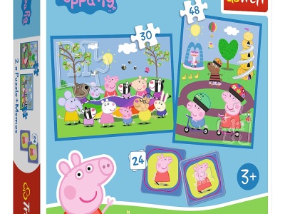 PUZZLE TREFL 2IN1 MEMO PEPPA PIG MOMENTELE FERICITE - Img 1