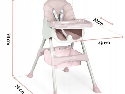 Scaun de masa pliabil 3 in 1, Ricokids, Milo, Roz - Img 5