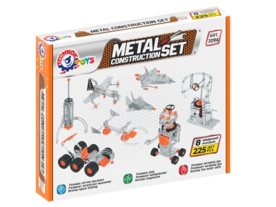 Set de construit metalic, TechnoK, 8 modele de vehicule spatiale, 225 de piese - Img 1
