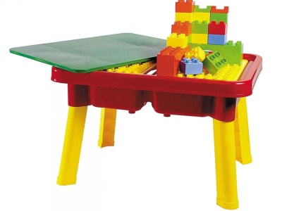 Set masuta si cuburi de constructie, Unico Plus, 31 piese - Img 4