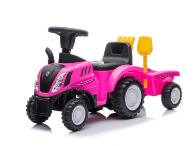 Tractor premergator New Holland, cu remorca, roz - Img 1
