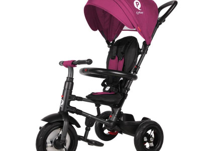 Tricicleta cu roti de cauciuc Qplay Rito Rubber Violet - Img 1