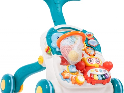 Antepremergator Malplay 2 in 1, cu jucarii detasabile, albastru - Img 4