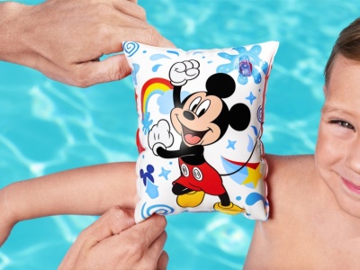 Aripioare pentru inot Bestway 91002, Mikey Mouse, 23 x 15 cm - Img 3