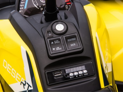 ATV electric cu telecomanda pentru copii Desert 900 (XMX607) galben, 4x4,roti EVA,12V10Ah - Img 4