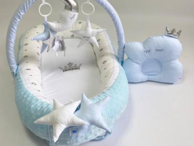 Babynest Plush MyKids 0198 Prince Blue - Img 1