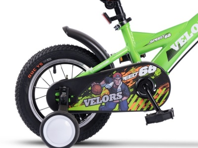 Bicicleta Copii 2-4 ani Velors V1201A 12", verde - Img 4