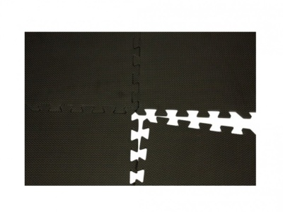 Covor puzzle 4 piese 60x60 cm, 10 mm, negru - Img 2