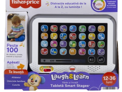 FISHER PRICE LAUGH LEARN TABLETA SMART CU 3 NIVELURI DE DEZVOLTARE LIMBA ROMANA - Img 1