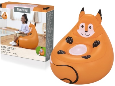 Fotoliu gonflabil Bestway 75116, vulpita, 72 x 72 x 64 cm - Img 1
