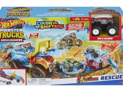 HOT WHEELS MONSTER TRUCK ARENA SMASHERS COLOR SHIFTERS SALVAREA LUI 5ALARM - Img 4
