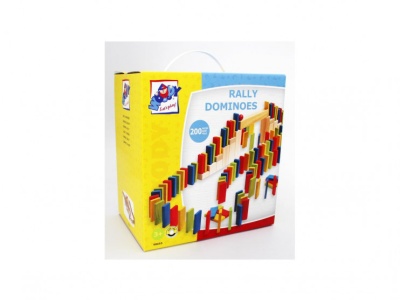Joc de societate Multi Domino colorat din lemn - Img 2