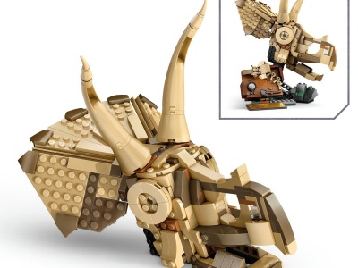 LEGO JURASSIC WORLD FOSILE DE DINOZAUR CRANIU DE TRICERATOPS 76969 - Img 4