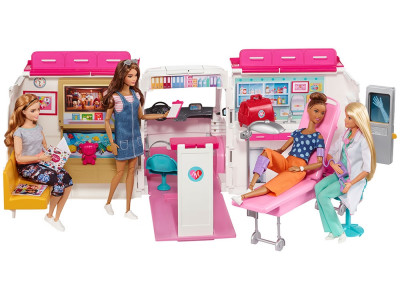 Masina ambulanta Barbie by Mattel I can be Clinica mobila 2 in 1 - Img 7