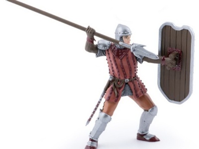 PAPO FIGURINA CAVALER CU SULITA SI SCUT ROSU - Img 1