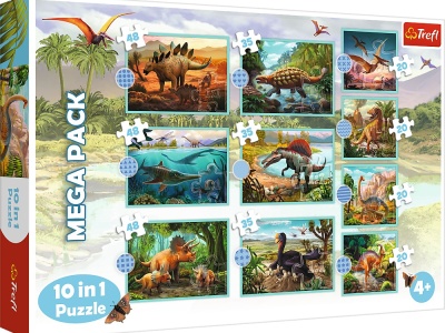 PUZZLE TREFL 10IN1 LUMEA DINOZAURILOR - Img 1