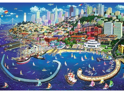 PUZZLE TREFL 2000 GOLFUL SAN FRANCISCO - Img 2