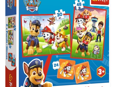 PUZZLE TREFL 2IN1 MEMO PATRULA CATELUSILOR ECHIPA IN ACTIUNE - Img 1