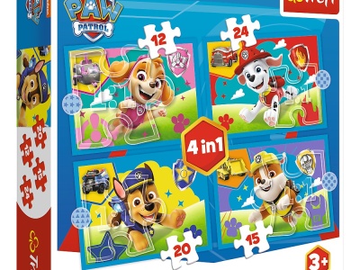 PUZZLE TREFL 4IN1 PATRULA CATELUSILOR ECHIPA - Img 1