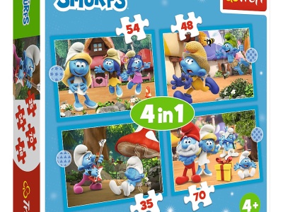 PUZZLE TREFL 4IN1 STRUMFII SATUL STRUMFILOR - Img 1
