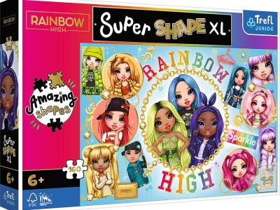 PUZZLE TREFL PRIMO SUPER SHAPE XXL 160 RAINBOW HIGH PRIETENELE COLORATE - Img 1