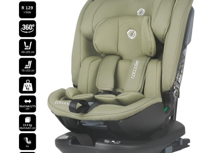 Scaun auto rotativ iSize Coccolle Velsa Moss green - Img 3