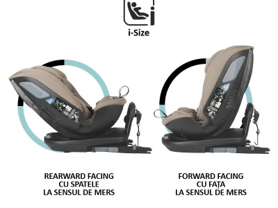 Scaun auto rotativ iSize Coccolle Velsa Taupe brown - Img 6
