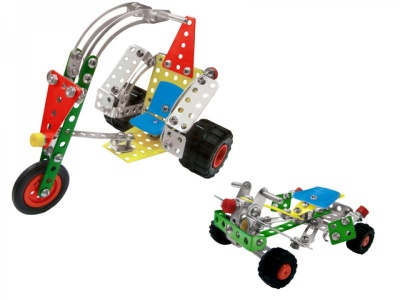 Set de construit metalic, TechnoK, 8 modele de vehicule, 198 de piese - Img 2