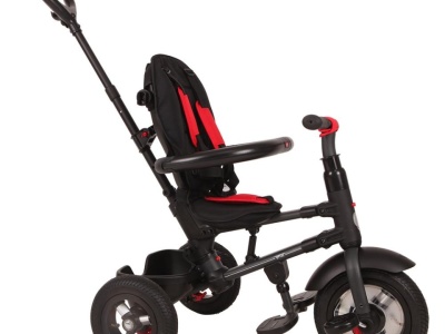 Tricicleta cu roti de cauciuc Qplay Rito Rubber Albastru Inchis - Img 2