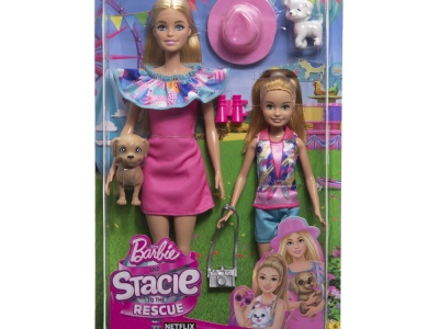 BARBIE SI STACIE SET PAPUSA BARBIE SI PAPUSA STACIE IUBITOARE DE CATEI - Img 1