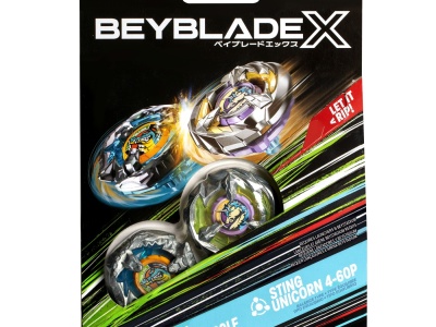 BEYBLADE X PACHET DUO BITE CROC 3-60LF SI STING UNICORN 4-60P - Img 1