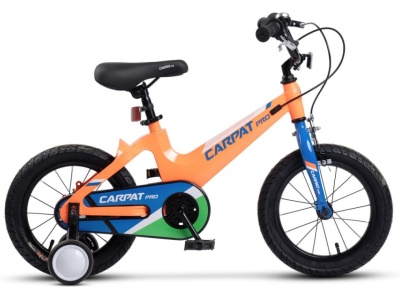 Bicicleta Copii 3-5 ani Carpat PRO C14122B 14", Portocaliu/Albastru - Img 1