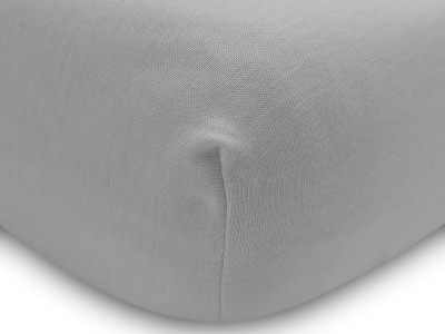 Cearsaf cu elastic din vascoza de bambus Sensillo 140x70 cm Gri - Img 3