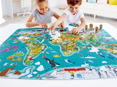 HAPE PUZZLE 2-IN-1 TURUL LUMII - Img 3