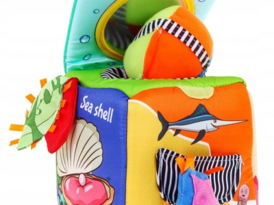 Jucarie interactiva bebe, cub senzorial Lumea Marii, din plus, Fun Friends - Img 2