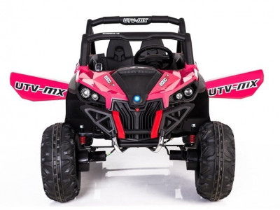 Masinuta electrica pentru copii cu 2 locuri, UTV BUGGY POWER 4×4, MP4, scaun de piele (XMX603) roz - Img 5