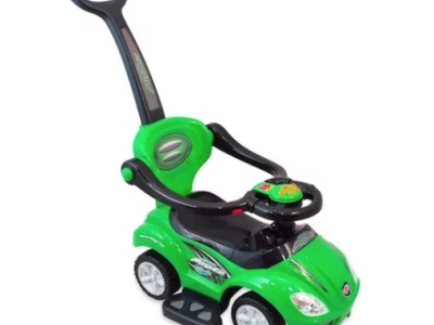 Masinuta premergator 3 in 1, cu maner parental, Mega Car, verde - Img 2