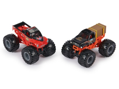 MONSTER JAM SET 2 MASINUTE METALICE LUMBERJACK SI AXE SCARA 1:64 - Img 2