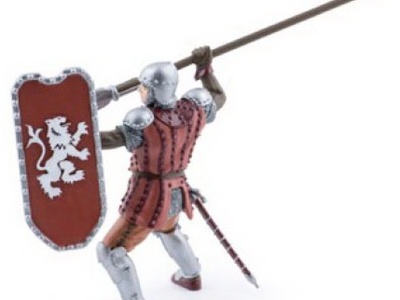 PAPO FIGURINA CAVALER CU SULITA SI SCUT ROSU - Img 2