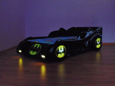 Pat masina Batmobil cu lumini 160x80 - Img 2
